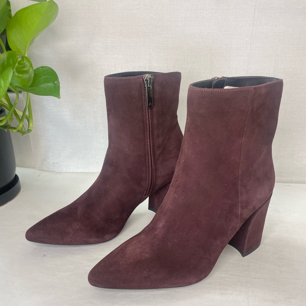 Aquatalia Palomina Ankle Booties inβ Deep Wine 6M - Picture 3 of 11